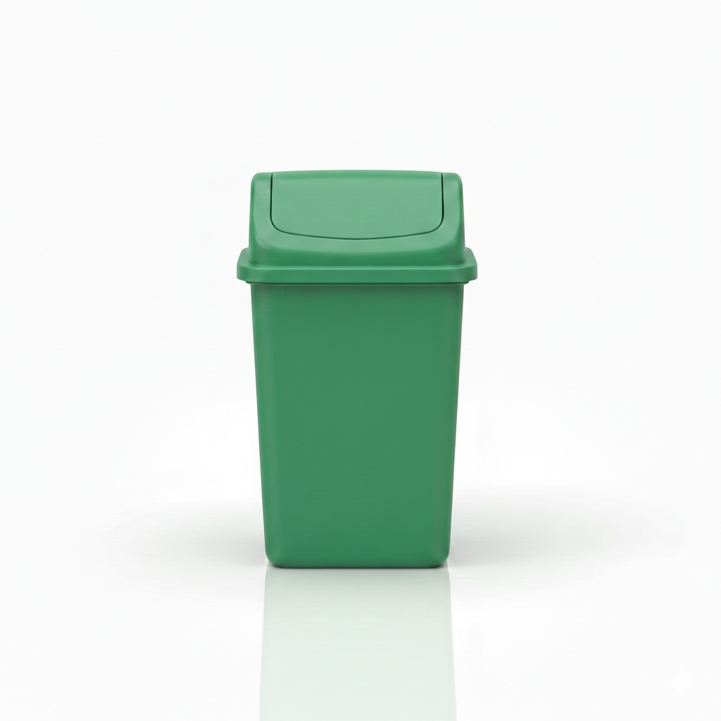 Household plastic trash bin